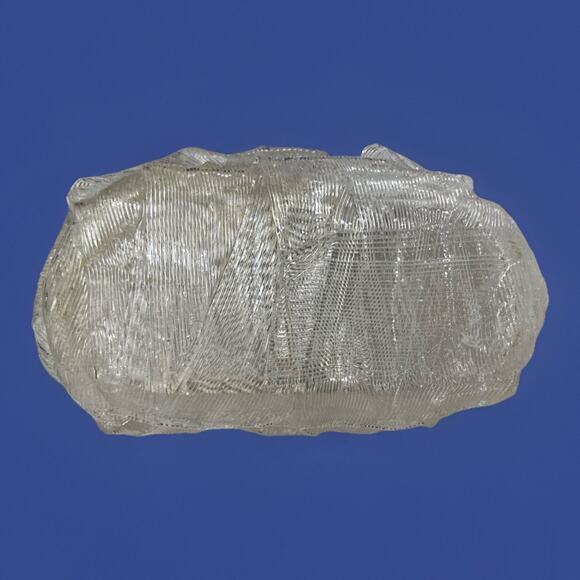 Small Handled Basket Lucite Clear Acrylic Mid Century Vintage Decor 8"x5"x7 " - Picture 4 of 5